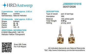 2-delige sieradenset - 14 karaat Geel goud - 3.84ct. tw.