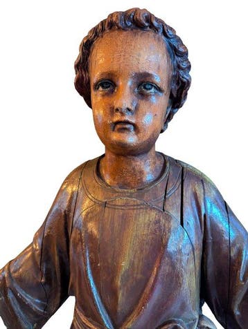 Beeld, Kind Jezus kerkbeeld - 123 cm - Hout - 1800