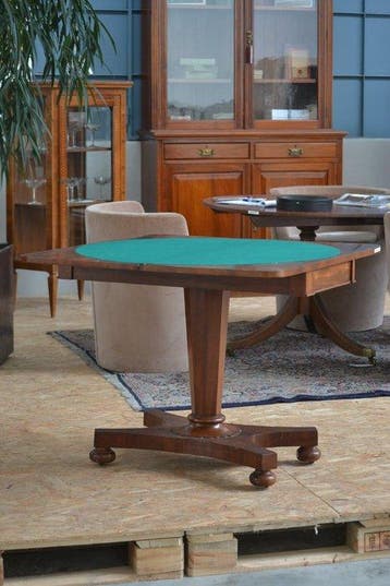 Speeltafel - massief notenhout - Speeltafel, Antiek en Kunst
