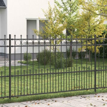 vidaXL Spike Ring Omheining HORST 200 x 166 cm Gepoedercoat, Tuin en Terras, Verzenden, Nieuw