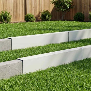 vidaXL Afdekprofiel voor tuinranden 10 st 100 x 5 x 15 cm, Tuin en Terras, Verzenden, Nieuw