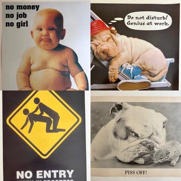 Various - Lot of 8 Vintage 1990s Humorous & Novelty Posters