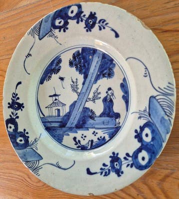 ca. 1780 - Assiette à dîner - Faïence - Bleu de Delft