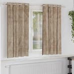 vidaXL Velvet Gordijnen 2 pcs champagne 175 x 140 cm Fluweel, Huis en Inrichting, Verzenden, Nieuw