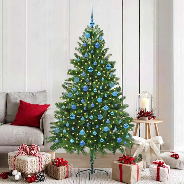 vidaXL Kerstboom met 300 LED met standaard Groen 180 cm PE, Divers, Noël, Envoi
