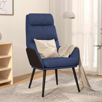 vidaXL Relaxstoel stof blauw, Verzenden, Nieuw