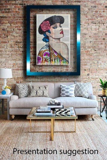 Margot Laffon - Soslayo - Original - Completely hand-painted, Antiek en Kunst
