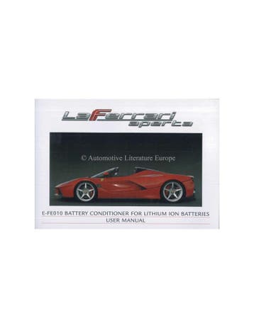 2016 FERRARI LAFERRARI APERTA E-FE010 BATTERY CONDITIONER, Nieuw