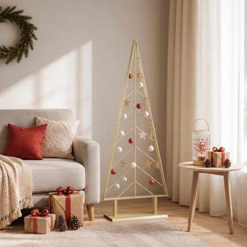 vidaXL Metalen kerstboom KUOPIO 125 cm Staal Goud, Verzenden