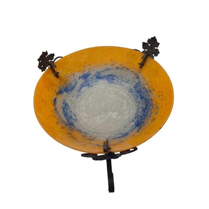 French Art Nouveau - Plafondlamp - IJzer, Glas, Antiquités & Art, Art | Objets design