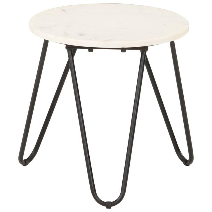 vidaXL Salontafel 40x40x40 cm echt steen met marmeren, Maison & Meubles, Tables | Tables de salon, Envoi