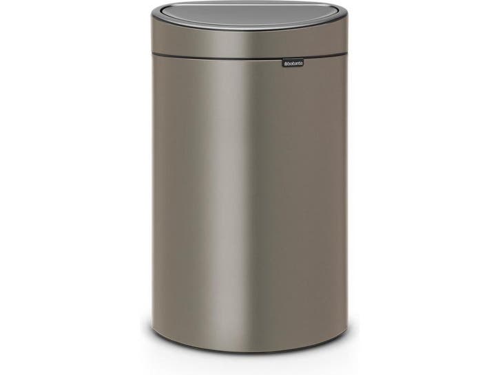 Brabantia Touch Bin - Prullenbak - 40 liter - Platinum, Maison & Meubles, Accessoires pour la Maison | Poubelles, Envoi