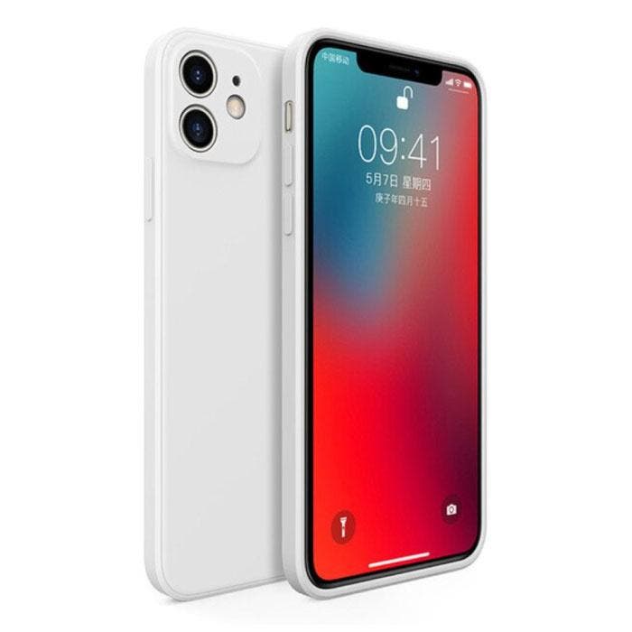 iPhone 8 Square Silicone Hoesje - Zachte Matte Case Liquid, Télécoms, Téléphonie mobile | Housses, Coques & Façades | Apple iPhone
