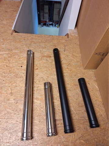 Inox AG rookkanaal schouwbuizen schoorsteen enkelwandig, Ophalen, Nieuw