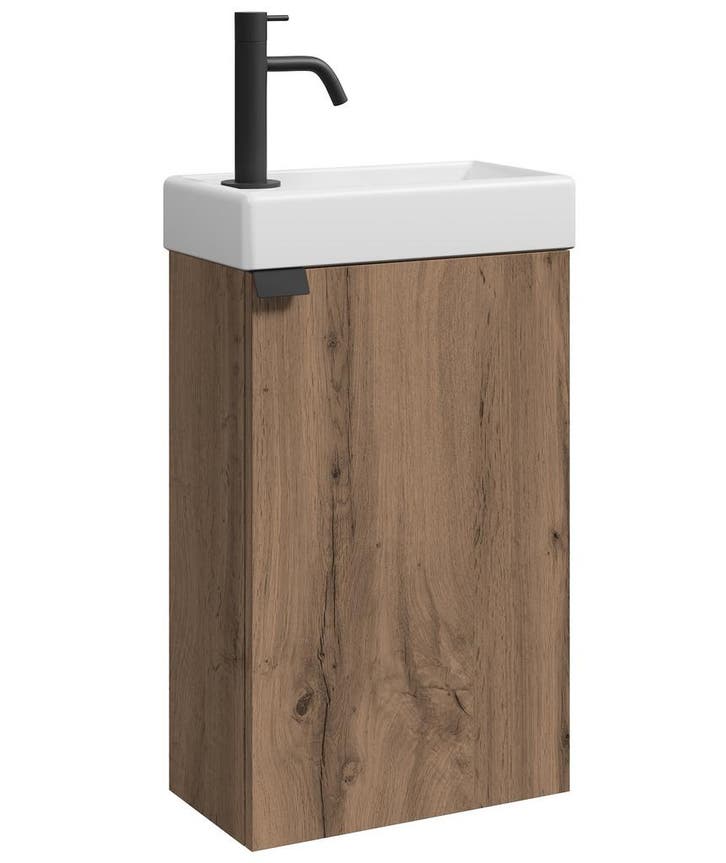 Toiletmeubel Apollo 40 x 22 cm Bruin Eiken Fonteinmeubel, Doe-het-zelf en Bouw, Sanitair, Nieuw, Verzenden