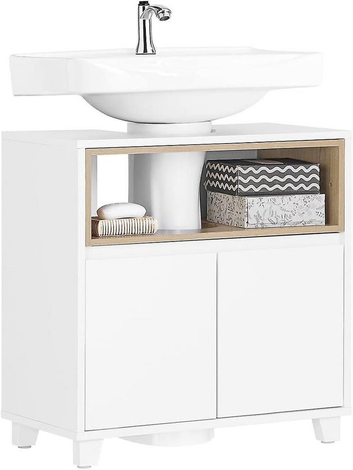 2dekans | SoBuy - Onder de Gootsteen Badkamerkast - 60 x 30, Bricolage & Construction, Bois & Planches, Enlèvement ou Envoi