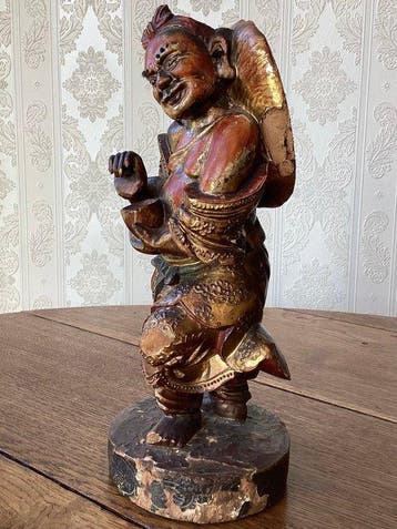 Figuur - Chinesische Altarfigur Liu Hai - Hout - China -