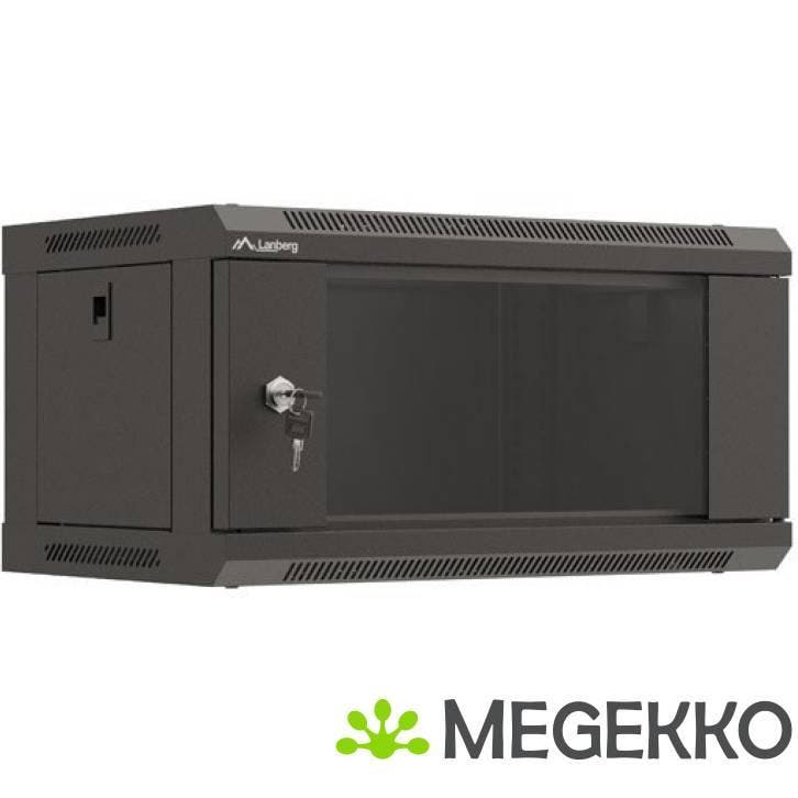 Lanberg WF03-5304-10B rack 4U Wandrek Zwart, Computers en Software, Computerbehuizingen, Nieuw, Verzenden