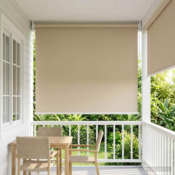 vidaXL Rolgordijn UV-bescherming Beige 80 x 230 cm Polyester, Verzenden, Nieuw