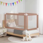 vidaXL Bedhekje peuter 150x25 cm stof taupe, Verzenden