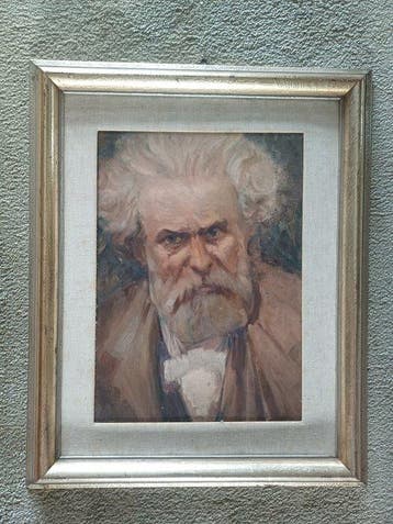 Giulio Romano Vercelli (1871-1951) - Il poeta Giosuè, Antiquités & Art