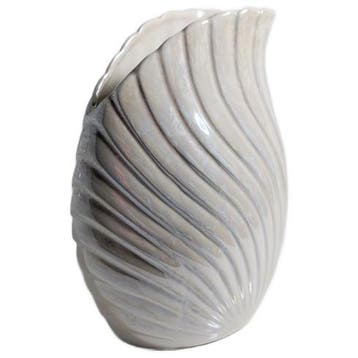 Dodo Vintage Vintage Keramikvase In Muschelform Mit, Huis en Inrichting, Verzenden, Gebruikt, Wit