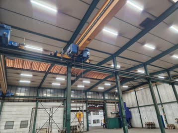 4x Abus enkelligger bovenloopkraan ± 14.800mm x 10t, Doe-het-zelf en Bouw, Gereedschap | Overige machines, Ophalen, Gebruikt