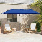 vidaXL Parasol Azurblauw 372 x 198 x 243 cm Polyester en, Verzenden