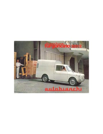 1965 AUTOBIANCHI BIANCHINA FURGONCINO LEAFLET ITALIAANS, Ophalen of Verzenden