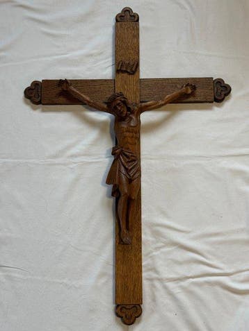 Barok stijl Crucifix - Hout - 1900-1910 - Antieke houten