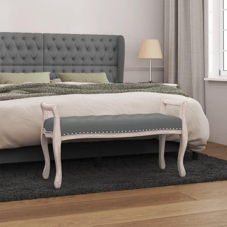 vidaXL Bankje 110x45x60 cm stof donkergrijs, Huis en Inrichting, Overige Huis en Inrichting, Nieuw, Verzenden