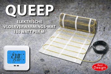 Queep elektrische vloerverwarmings-mat 9.0 m2, Ophalen of Verzenden, Nieuw