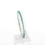 Gouden kralenarmband met aquamarijn (Schakelarmband), Ophalen of Verzenden