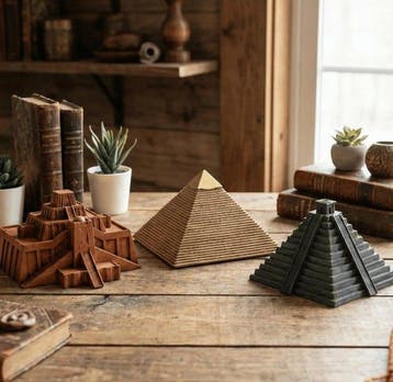 Replica van monumentale architectuur uit het Oude Egypte,