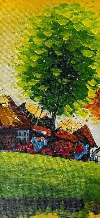 Hung Richard (1966) - Sérénité au bord de leau 40 40 cm
