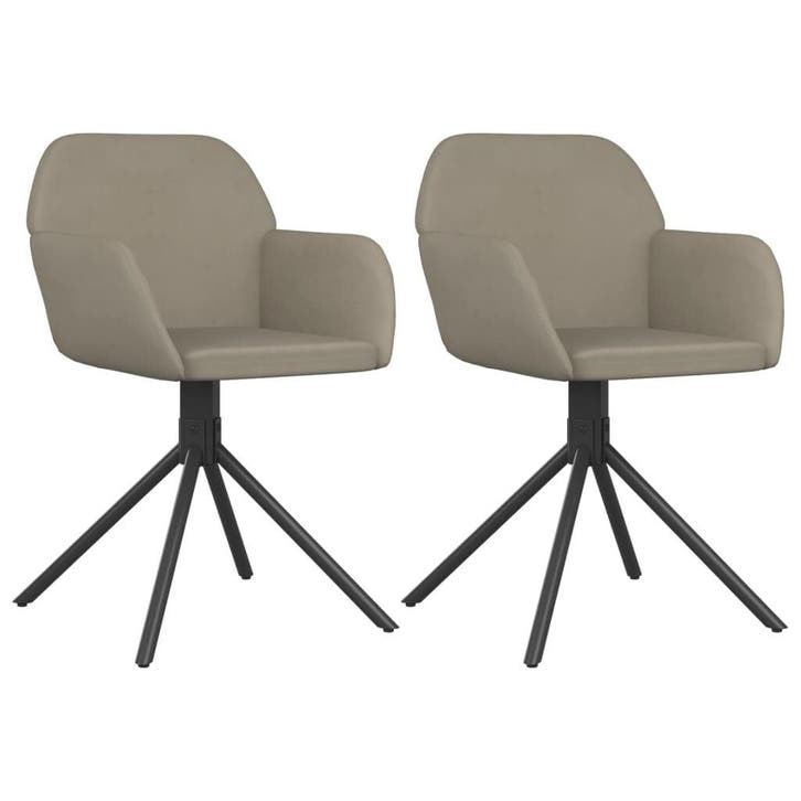 Draaibare stoelen lichtgrijs | Tweede kansje | OP = OP, Huis en Inrichting, Stoelen, Grijs, Twee, Zo goed als nieuw, Stof, Verzenden