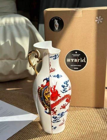 Flesvaas - Keramiek - Italiaanse Seletti vaas – Chinees rode