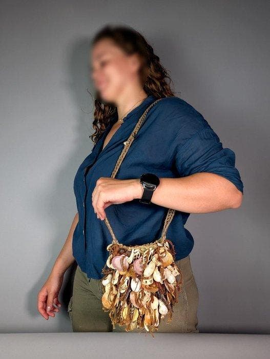 Papua Tribal Hunter Bag - Handmade Reproduction with Natural, Antiquités & Art, Art | Art non-occidental