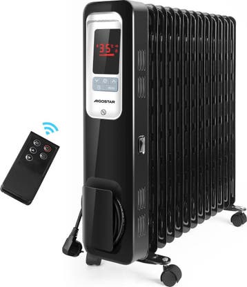 Olieradiator - 2500W Heater - Elektrische kachel - met Therm, Doe-het-zelf en Bouw, Verwarming en Radiatoren, Verzenden, Nieuw