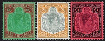 Bermuda 1938 - Koning George VI tot £1