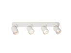 Veiling - 4x GU10 Opbouwspot Armatuur 4 cilinder zand wit, Nieuw