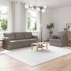 vidaXL bank / zetelstel 2 pcs Taupe 201 x 80 x 85 cm Stof, Verzenden