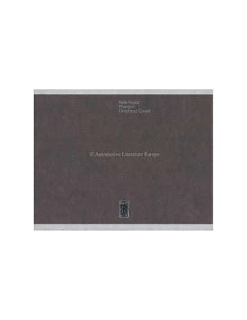 2006 ROLLS ROYCE PHANTOM DROPHEAD COUPÉ HARDCOVER BROCHURE, Nieuw