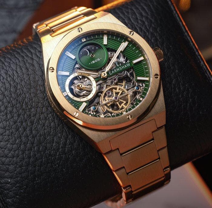 Thomas Earnshaw - Automatic - Moon / Sun - Gold - Dual Time, Bijoux, Sacs & Beauté, Montres | Hommes