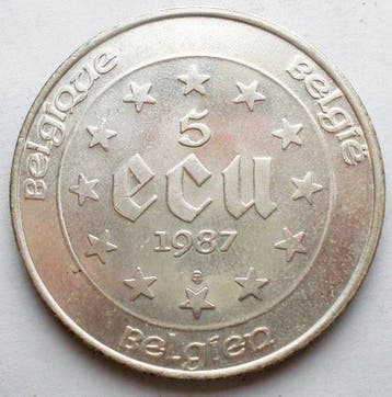 Belgique. 5 Ecu 1987 (Sans prix de réserve)