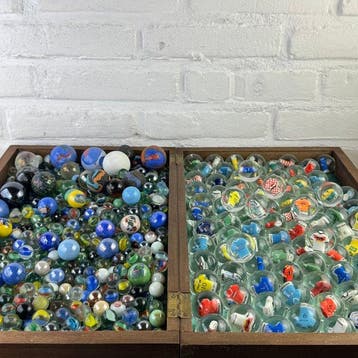 10 KG - Vintage, Antique & Modern US & EU glass Marbles