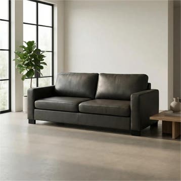 Leren bank Energy - 3 zits - Elegance Antracite, Ophalen of Verzenden
