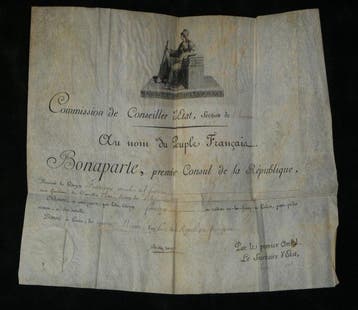 Napoléon Bonaparte - Commission signée de sa main -