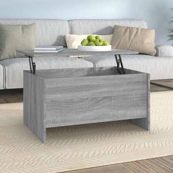 vidaXL Salontafel 80x55,5x41,5 cm bewerkt hout grijs sonoma, Verzenden, Nieuw