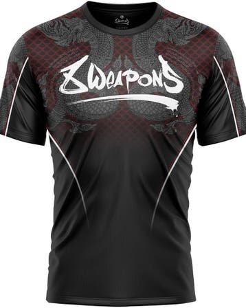 8 Weapons Dry Fit T-Shirt Naga Yant Zwart Rood, Verzenden, Vechtsport, 8 Weapons, Rood